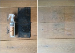 zwarte vlekken uit eiken verwijderen met easy neutralizer