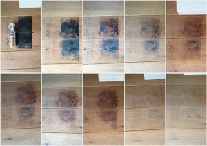 zwarte vlekken houten vloer